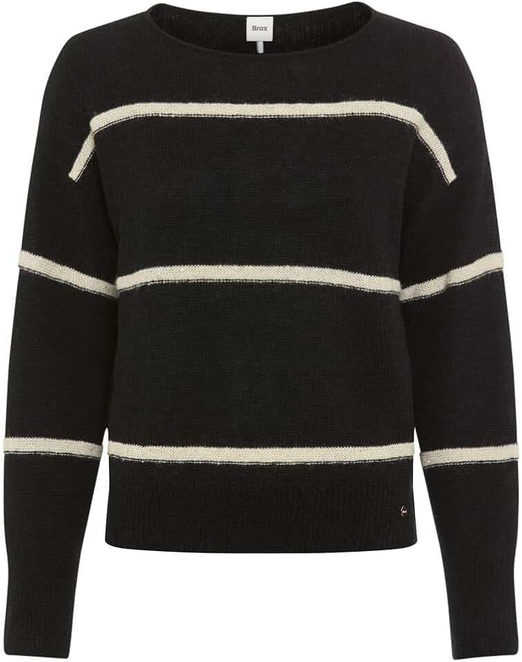 Brax Damen Style.Lisa Lightweight Alpaca Sequins Stripe Pullover