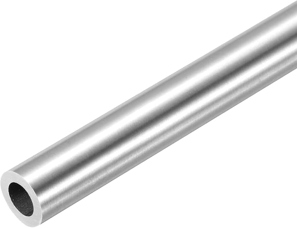sourcing map 304 Edelstahlrohr, 6 mm Innendurchmesser, 10 mm Außendurchmesser, 250 mm Länge, rund, nahtlos, gerade, Stahl-Metall-Kapillarrohr für Industrie, DIY-Projekte