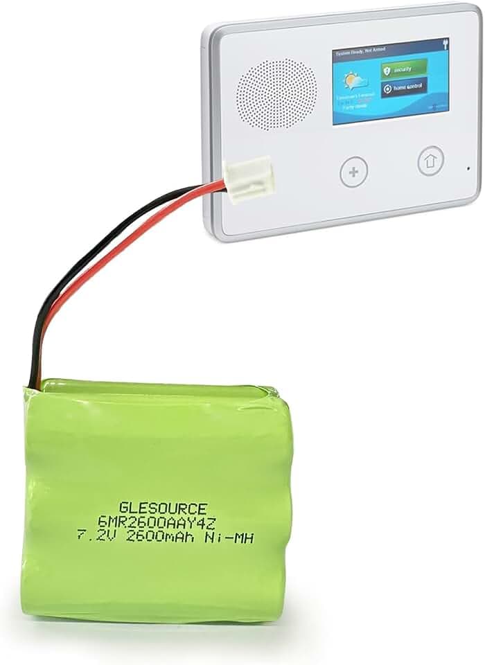 7.2V 2600mAh Ni-Mh Battery Compatible for 2gig BATT1X BATT1 GC2 2GIG-CNTRL2 GCKIT311 Go Control Panel Security System Alarm 10-000009-001 6MR2600AAY4Z (1 Pack)