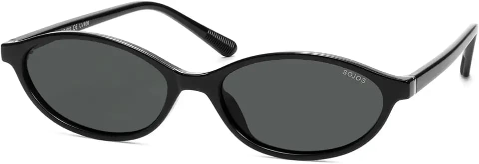 SOJOS TR90 Polarized Oval Sunglasses for Women Retro Narrow Cat Eye Shades
