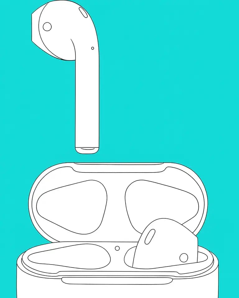 OEM A2031 Single Left Side Earbud Replacement for 2nd Gen, Compatible with Original A1938 Charging Case Ear Cushion