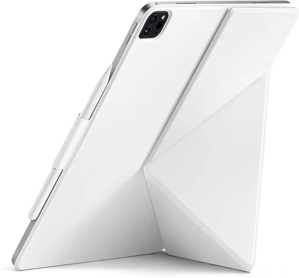 PITAKA for iPad Air 13 Inch Case M4/M3/M2, 4 Intuitive Angles, Folio2-White