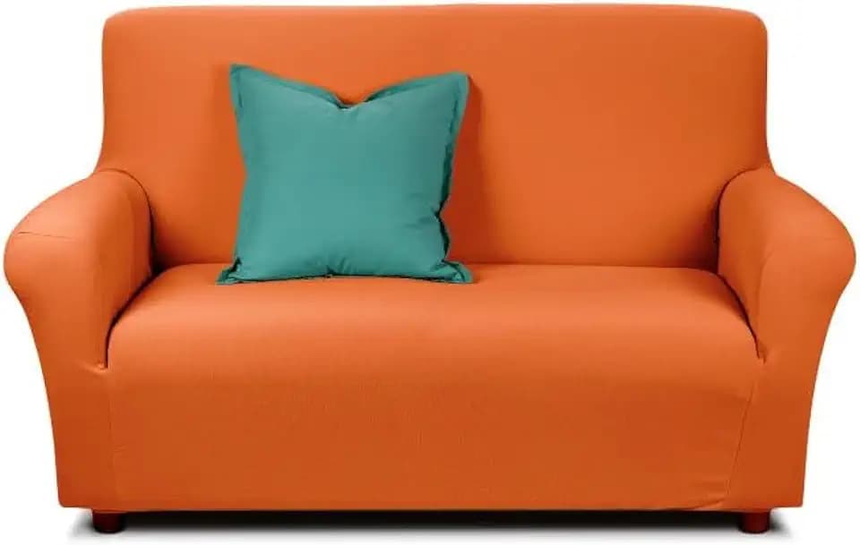 Caleffi Opla 2 Sofabezug, elastisch, Baumwolle, Orange, 1-Sitzer, 47934