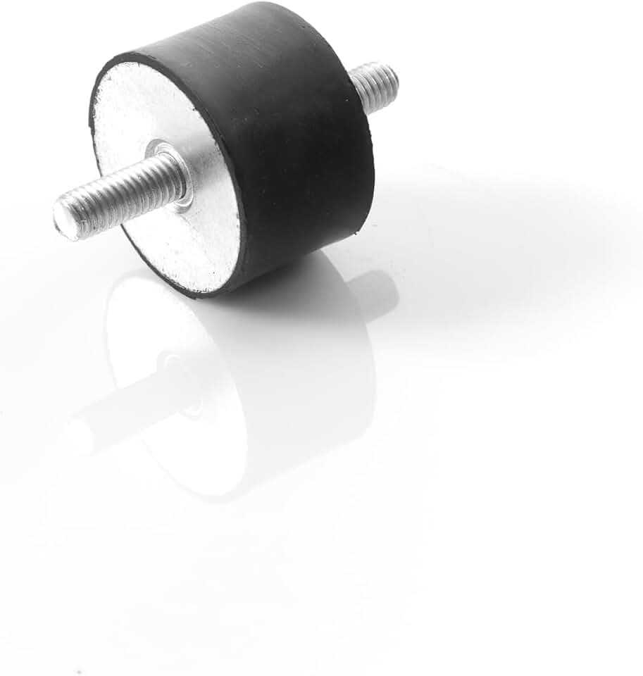 Maschinenfuß Möbelfuß Gummi-Metall-Element mit einseitigem Gewindebolzen und einseitigem Innengewinde Diverse Größen TypB (M12 x 37, 75 x 40)