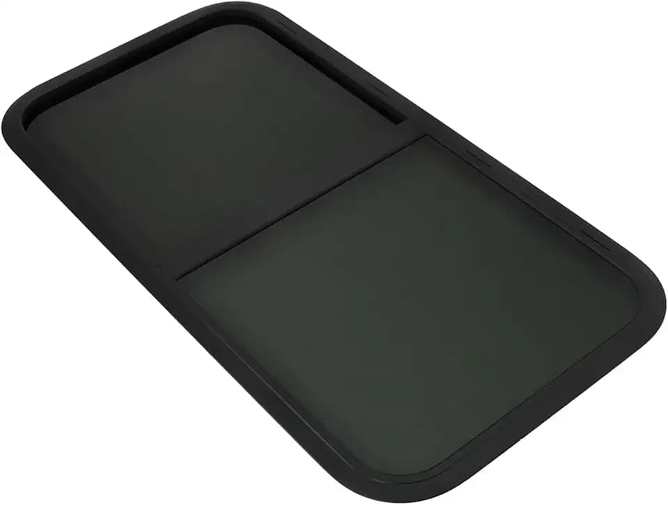 GXYWADY Universal 42 Inch x 22 Inch RV Horizontal Slide Window Black Toughened Glass