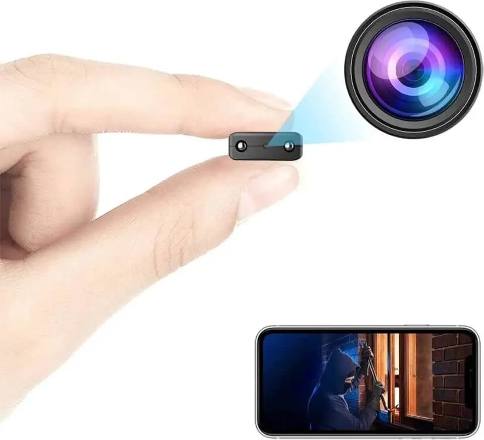 Mini Indoor Hidden Camera Wireless WiFi Camera Small Home Security Cameras Spy Small Outdoor Camara Micro Cam Pet Dog House Security Cams Room Camera No Need Wifi Nanny Cam Compatible with Android