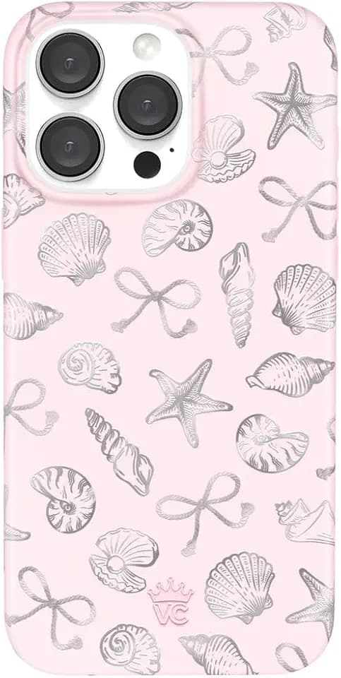 VELVET CAVIAR for iPhone 15 Pro Max Case - Compatible with MagSafe - 10ft Drop Tested - Protective Summer Cases - Pink Coastal Seashells