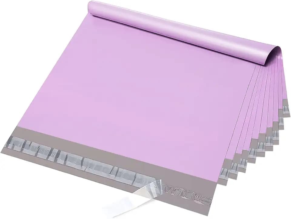 Fuxury Large Poly Mailers 24x24" 50 Pcs,Shipping Bags for Clothing,Purple