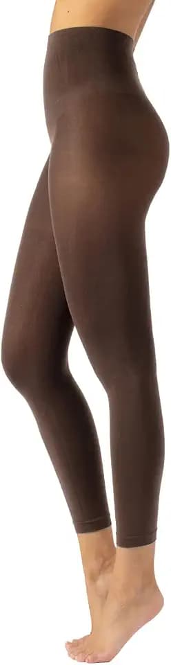 CALZITALY Blickdichte Leggings, Leggings aus Mikrofaser, Strumpfhose ohne Füße 80 DEN | S, M, L, XL, XXL, 3XL, 4XL | Made in Italy