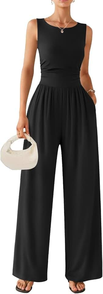 Jumpsuits for Women Casual Summer Rompers Dressy Wide Leg Vacation Outfits