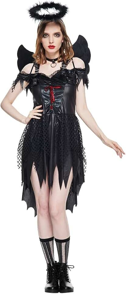 EraSpooky Geisterengel Kostüm für Frauen, Erwachsene, Halloween, Karneval, festliche Party Cosplay Kostüme