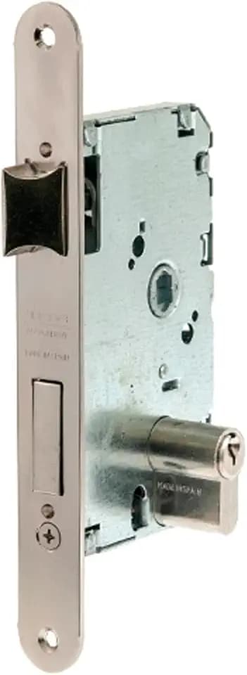 TESA 3012389 Einsteckschloss für Holztüren Dornmaß 40 mm, Vernickelt geeignet für Holz-Eingangstüren