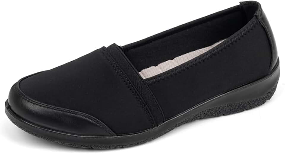 Women's Orthopedic Loafers Stretchy Slip-on Comfort Walking Work Flat Shoes for Bunions