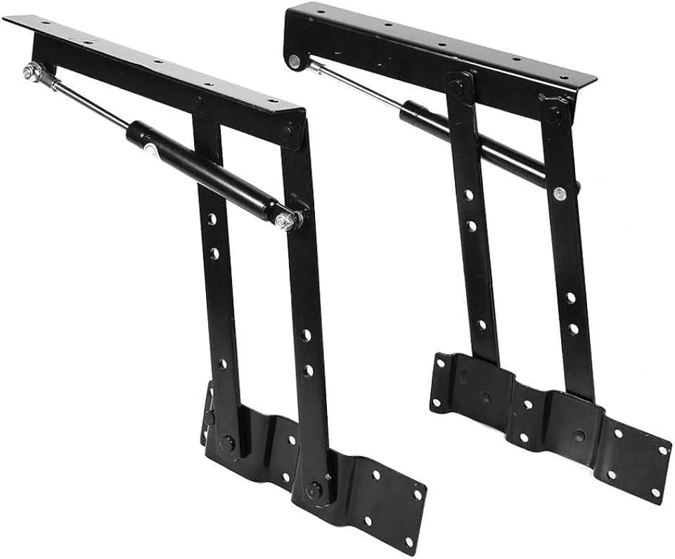 Lift Up Scharnier, Klappscharnier Lift Up Couchtisch 2 Stück Möbelscharnierfeder Lift Up Scharnier Federscharnier Tischscharnier für Möbelzubehör Gasfederlift Unterstützung Möbel Schwarz