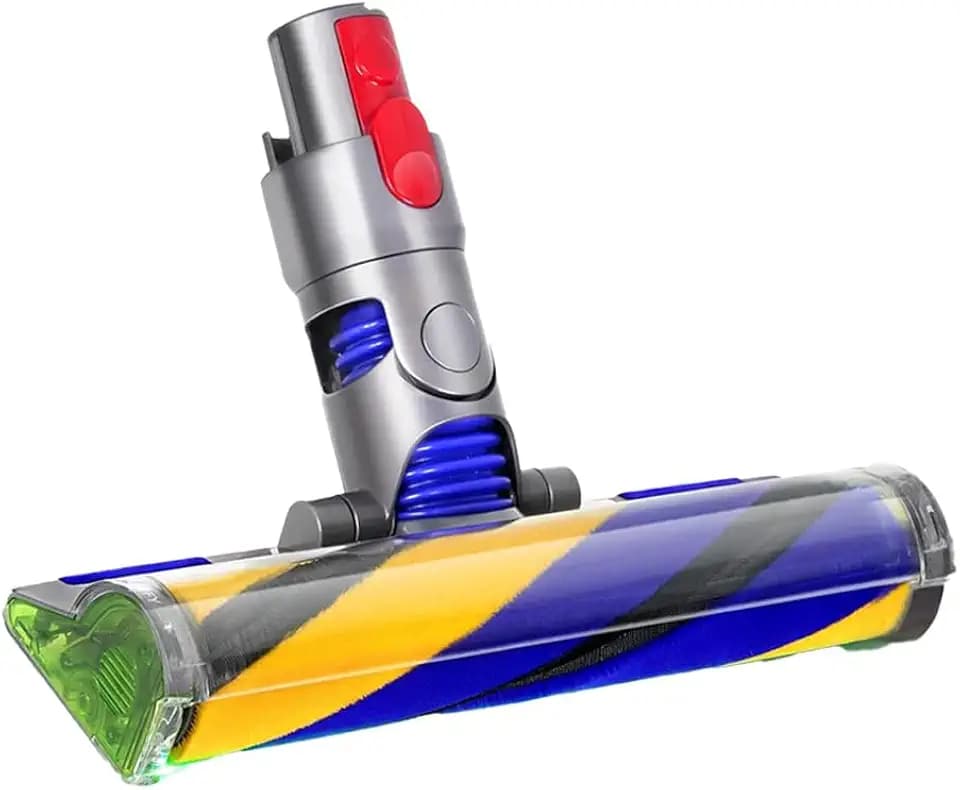 V12 Slim Softwalze Bürste für Dyson V12 Detect Slim/Digital Slim LED-Leuchten Ersatzteile, Elektrischer LED Fluffy Soft Roller Reinigungskopf für Dyson