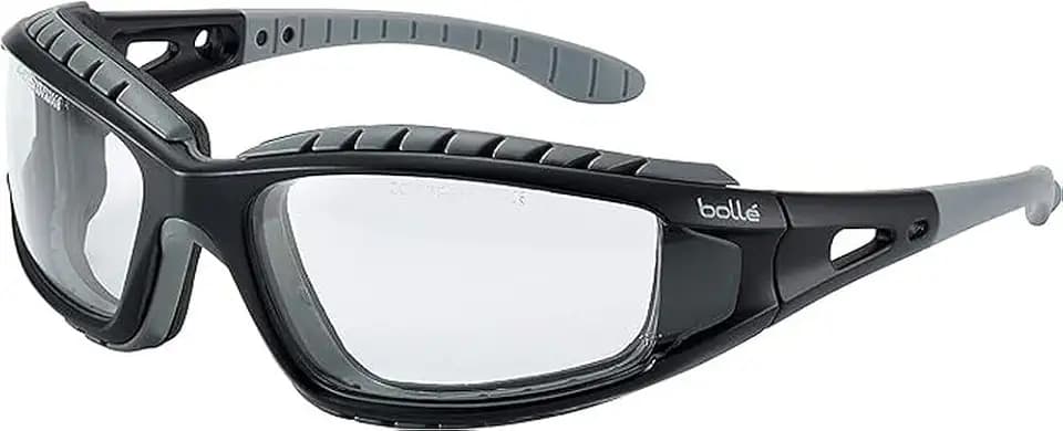 Bollé Safety BOLTRACPSI „Tracker“ Schutzbrille mit klaren Gläsern, Einheitsgröße Schwarz
