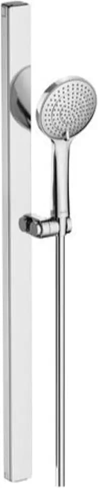 Duravit Brauseset, Duschset mit 3 Strahlarten (Rain, Pulse, Mono), Duschstange (810 mm) mit wassersparender Handbrause, Brauseschlauch mit Verdrehschutz, Chrom