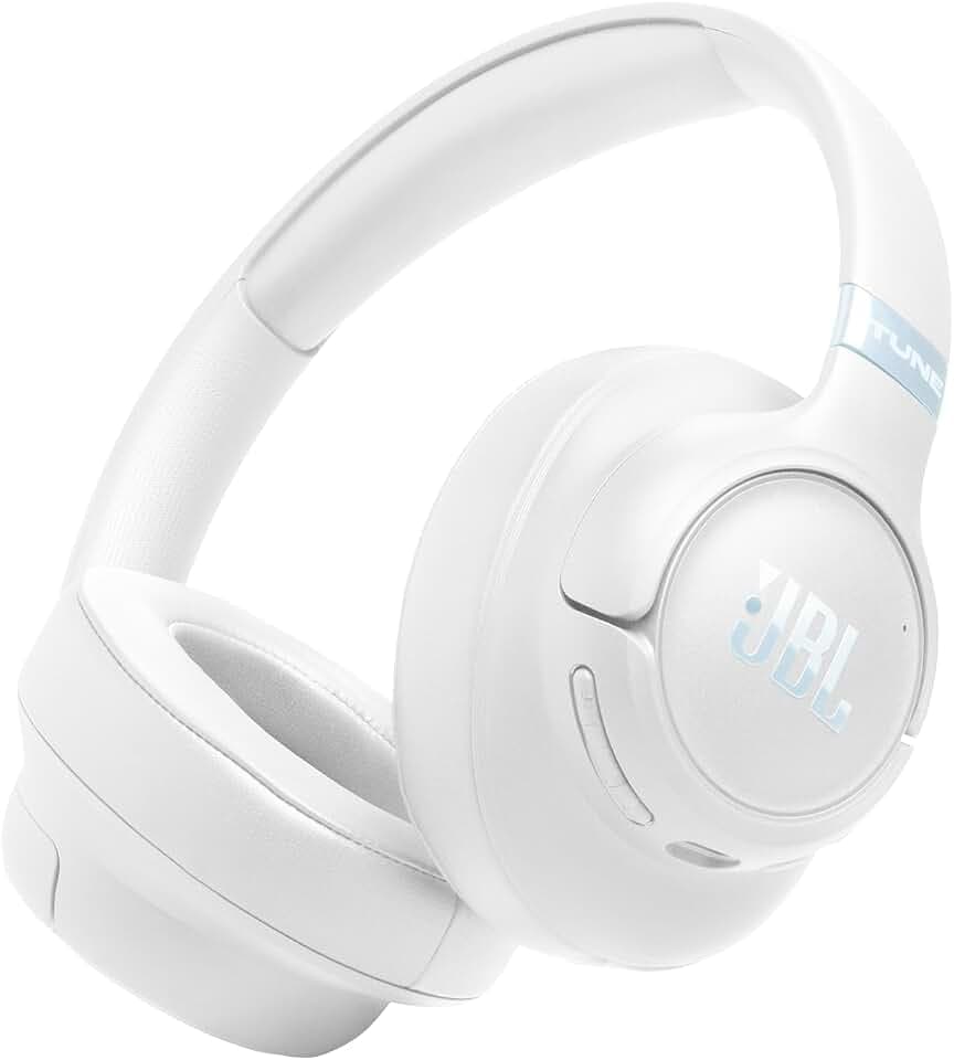 JBL Tune 780NC, Kabelloser Over-Ear-Kopfhörer mit Noise-Cancelling, Weiß