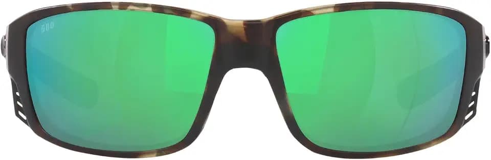 Costa Man Sunglasses Matte Black Frame, Blue Mirror Lenses, 60MM