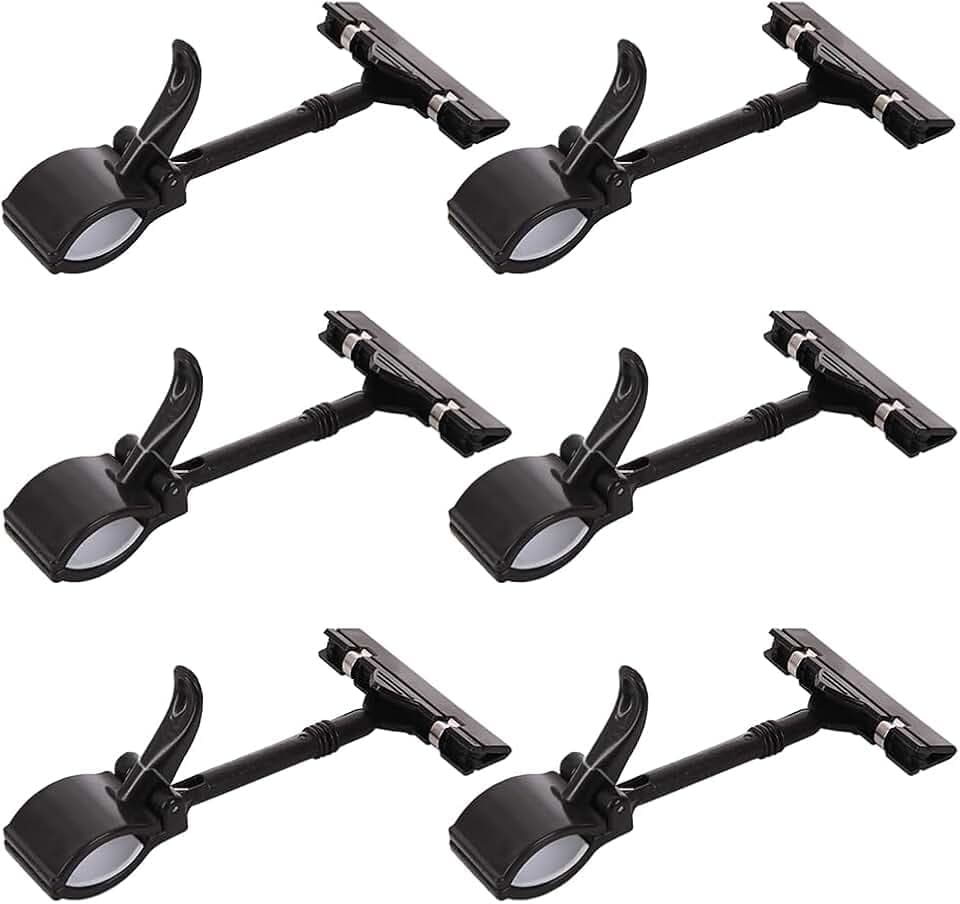 Kunststoff Schildhalter,6 Stück Schwarz Preisauszeichner Preisschilder Halter Etiketten Warenschildhalter Drehbare Preisschildhalter Etikettenhalter Merchandise Schild Clip Display Clip Halter Stand