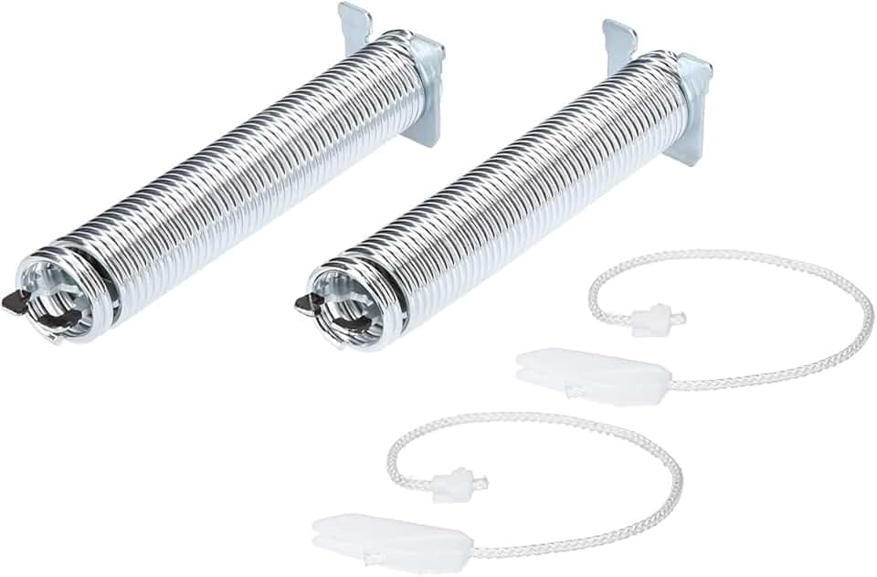 Kenekos - Türfeder mit Seilzug Reparatursatz kompatibel mit Bosch Spülmaschine Siemens Viva, Neff, Constructa, wie 00754869/754869 Inhalt: 2X Feder (Farbcode Schwarz), 2X Seilzug + Montageanleitung