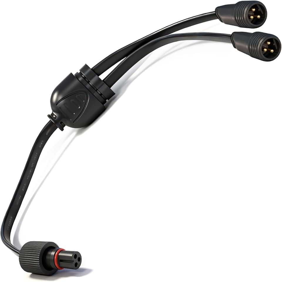 Y-Splitter Extension Cord for Govee Permanent Outdoor Lights, Compatible with H705A H705B H705C H706A H706B H706C, 3-Pin Power Cord for Spot String Lights – Durable & Waterproof