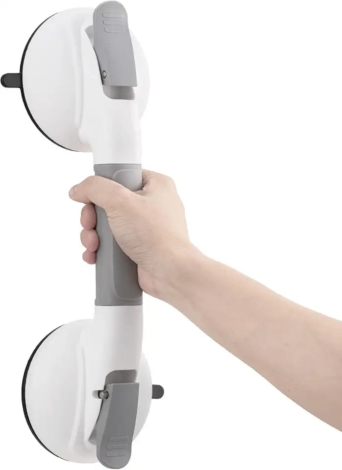 TAILI Shower Grab Bars,Suction Shower Handles,Upgraded,Maximum 330lbs,Grey
