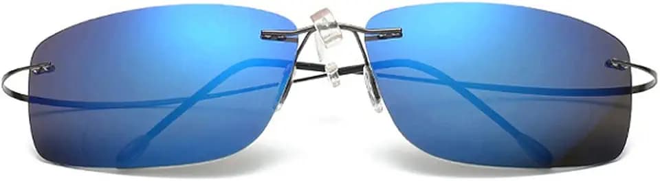 Titanium No Screw Rimless Polarized Sunglasses For Men Women