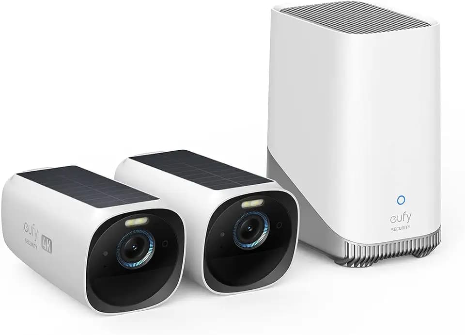 eufy Security eufyCam S330 (eufyCam 3), 2-Cam Kit, 4K Solar
