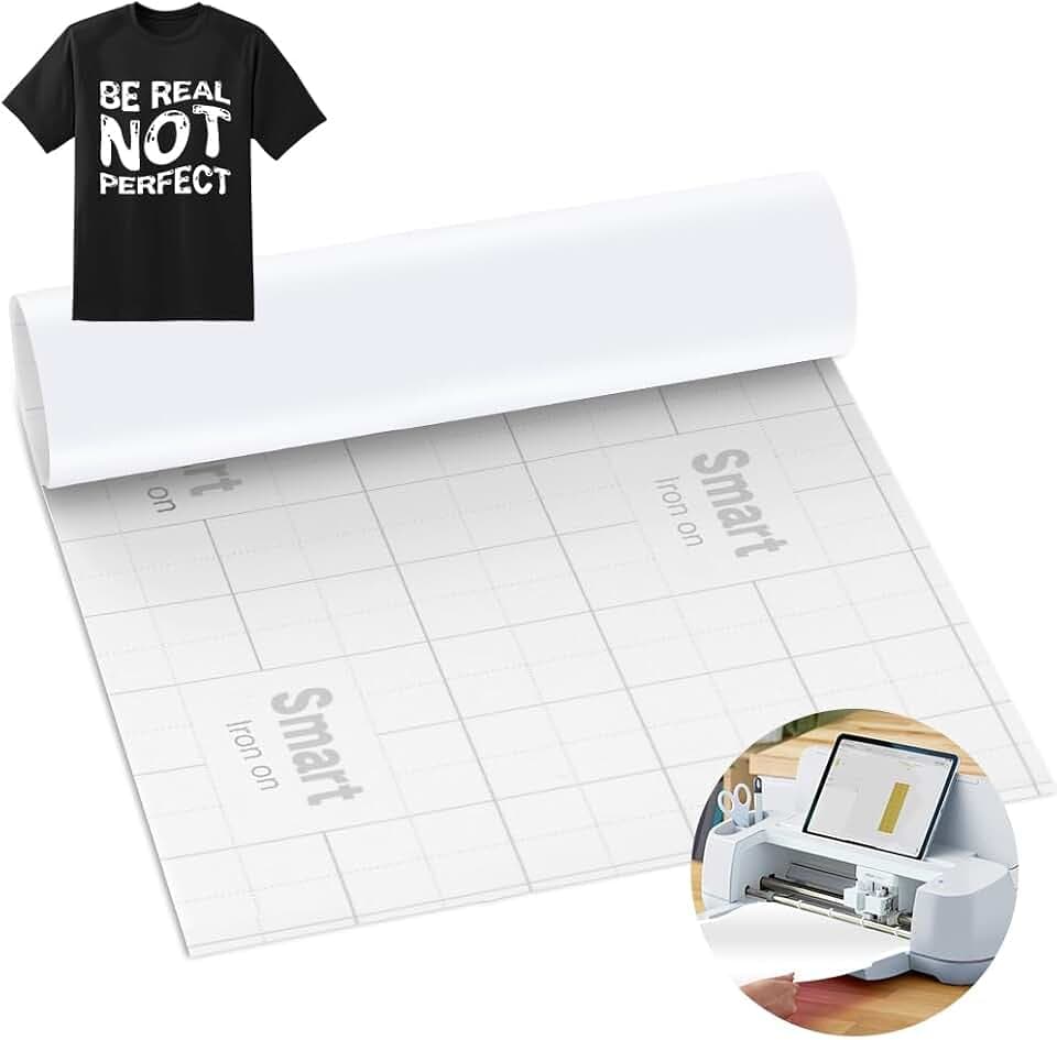 Weiß Smart Iron on für Cricut Explore 3/Maker 3 zum Stoffe, 33x200cm