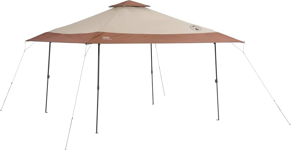 Coleman 13x13ft Instant Canopy Sun Shelter Portable Shade Tent Sets Up in 3 Minutes Vented Roof for Airflow Great for Campsite Backyard Tailgates Beach Festivals & More