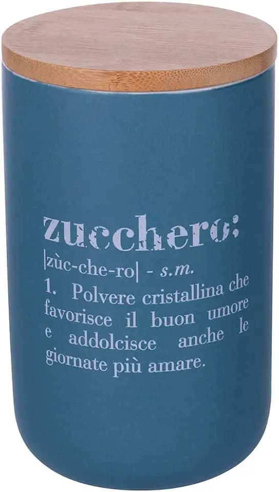 Villa d'Este Home Tivoli Victionary Shades Zuckerdose aus New Bone China mit Bambusdeckel, 750 ml