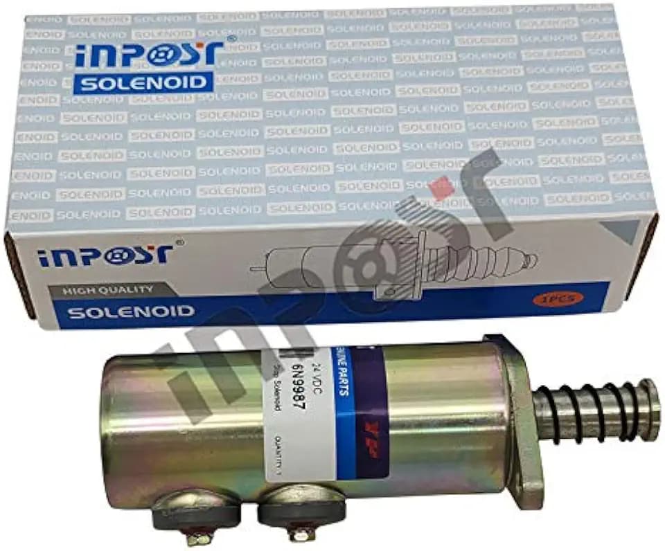 INPOST New Heavy Duty Fuel Cutoff 24V 6N-9987 Solenoid Compatible with Caterpillar Cat Excavator 225 225B SR4 3208 6N9987 4N4316