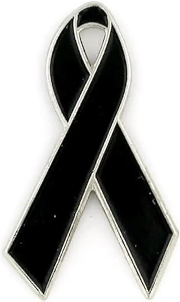 PinMart Awareness Enamel Lapel Pin – Nickel and Gold Color Plated Ribbon Pin – Prevention and Awareness Ribbon – Jewelry Brooch with Secure Clutch Back