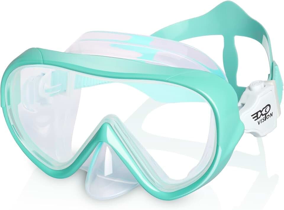 Kinder Taucherbrille, Kinder-Schwimmmaske 180° Anti-Fog-Tauchmaske, Kinder-Schwimmbrille mit Nasenabdeckung Auslaufsichere Schwimmbrille Anti-Shattered Lens für Jugendliche 4-15