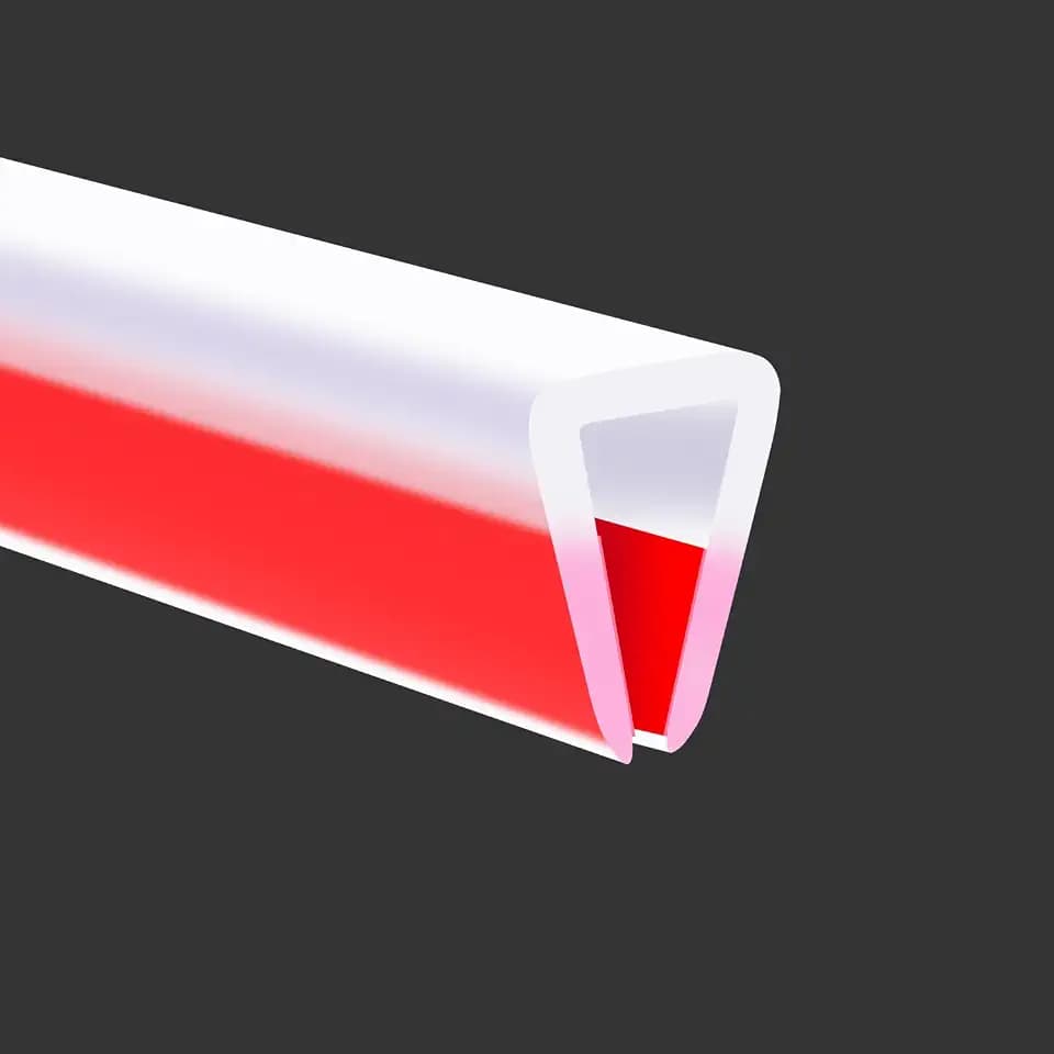 Clear Rubber Edge Trim, Self-Adhesive Silicone Edge Trim, Edge Protector for Sheet Metal, Glasses or Flexi Glasses, Silicone Rubber Material, Transparent Color, Fit 1/4"(6mm), 10Ft
