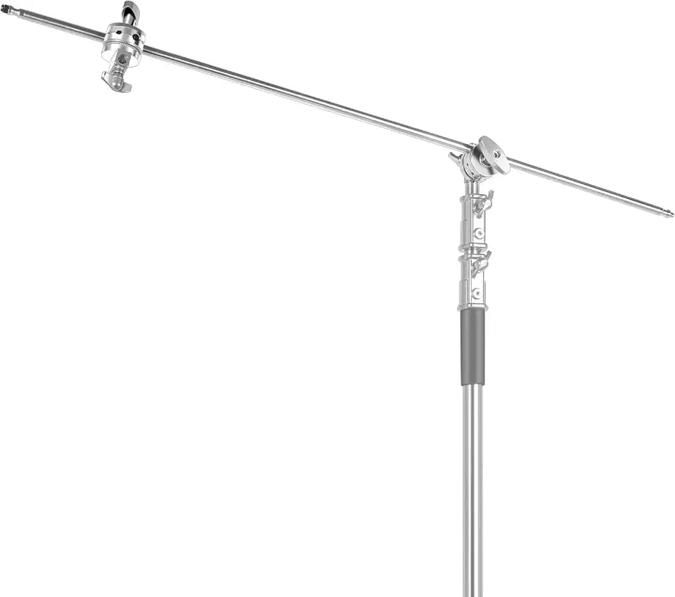 128cm Teleskop-Hintergrundstange mit Stativquerstange Ausziehbare Edelstahlquerstange für Studio-Hintergrundsysteme