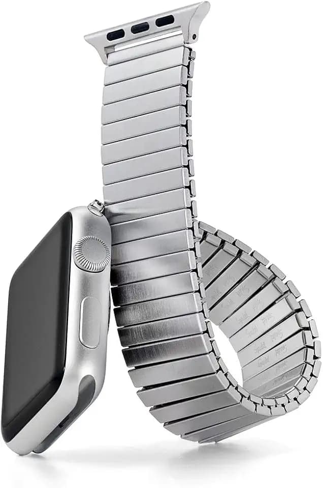 Twist-O-Flex stainless steel expansion watchband options compatible for use 38/40/41 and the 42/44/45 Apple watch series 1,2,3, 4,5 6, 7 and 8