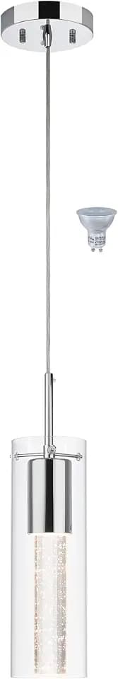 XiNBEi Lighting 1 Light Pendant Lighting Chrome Finish for Kitchen Island