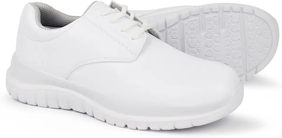 Hawkwell Women's Lace Up Lightweight Water Resistant Nurse Shoes Slip Resistant Healthcare Work Shoes