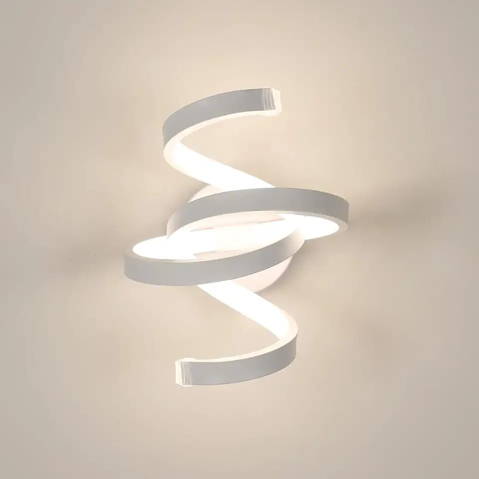 Goeco LED Wandleuchte Innen 20W 2200LM 23CM 4500K Spiralförmige, Weiß