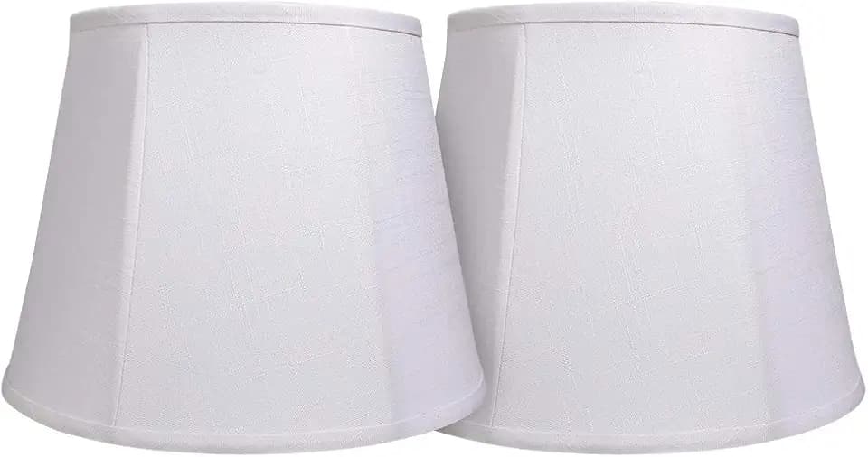 Double Lamp Shade Set of 2, 10"Top x 14"Bottom x 10"High, Linen fabric