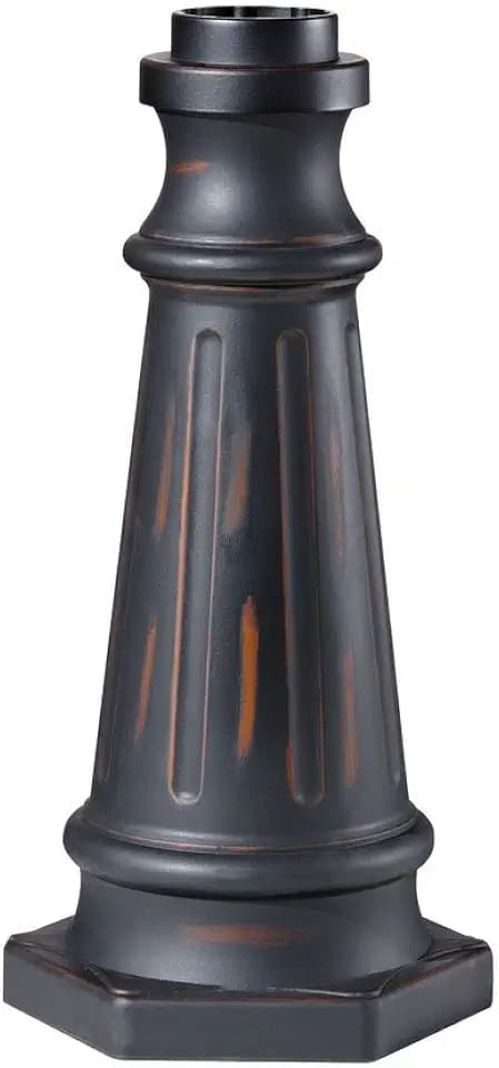 Generation Lighting POSTBASE ES Accessory-19.5 Inch Post Mount Base Espresso Finish, 1-Light, cETL Listed, Safety Rated for Wet Locations - Light Fixture, Aluminum Construction