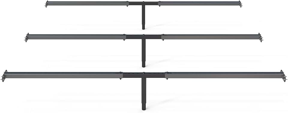 BaiNong Adjustable Bed Frame Center Support 70-80" Queen Metal Bed Frame