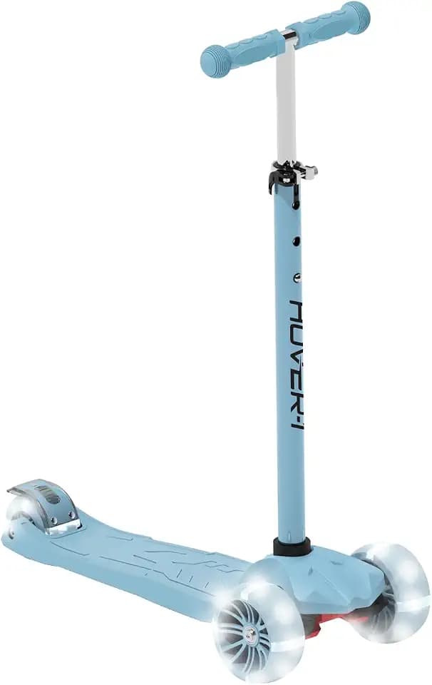 Hover-1 Solaris Kick Scooter with Multicolor Wheel Lights, 4.5” Front Wheels, Rear Foot Brake, and 110 Pound Weight Capacity