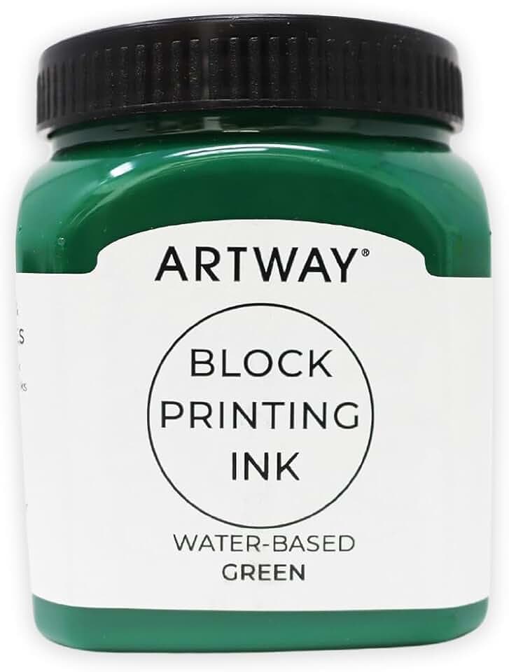 Artway Premium Blockdrucktinte - 250ml - Grün - Ideal für Relief, Block und Linoldrucke
