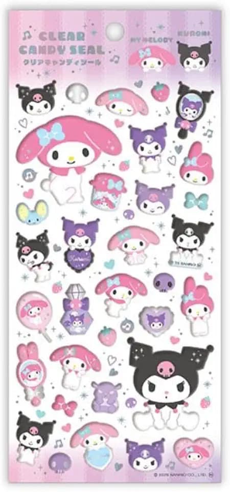 K Company My Melody x Kuromi Clear Candy Sticker 603007 My Melody Kuromi Sanrio