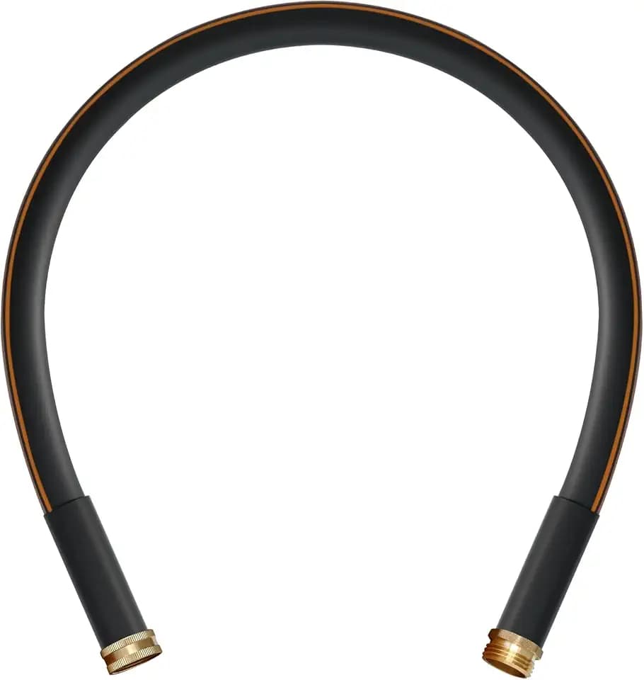 Atlantic Short Garden Hose 3 ft Black 5/8" Heavy Duty Water Hose Extension