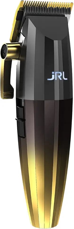 JRL FreshFade 2020C Profi-Haarschneidemaschine/Clipper | kabellos | Cool-Blade-Technologie | 10 Aufsteckkämme | Gold