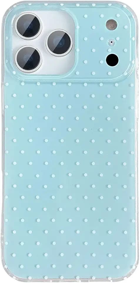 QLTYPRI Cute Polka Dot Phone Case for iPhone 17 Pro Max, Blue